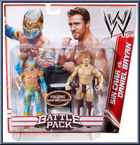 Sin Cara vs. Daniel Bryan from WWE Battle Packs - Series 15 manufactured by Mattel [Front]