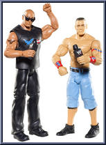 Rock vs. John Cena from WWE Battle Packs - Series 15 manufactured by Mattel [Loose]