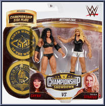 Chyna vs Trish Stratus from WWE Championship Showdown - Series  5 manufactured by Mattel [Front]
