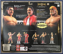 Brutus Beefcake / Jimmy Hart / Hulk Hogan from WWE Classic Superstars - 3-Packs manufactured by Jakks Pacific [Back]