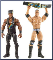Faarooq & The Rock from WWE Elite Collection - Exclusives manufactured by Mattel [Loose]