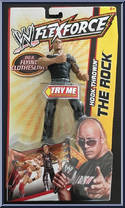 Rock (Hook Throwin') from WWE Flex Force - Yellow Card manufactured by Mattel [Front]