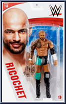 Ricochet (Aqua Shorts) from WWE - Series 114 manufactured by Mattel [Front]
