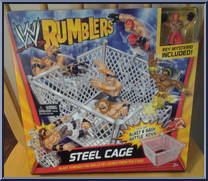 Steel Cage (with Rey Mysterio) from WWE Rumblers - Accessories manufactured by Mattel [Front]