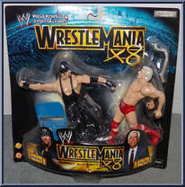 Undertaker / Ric Flair from WWF R3 - Wrestlemania x8 manufactured by Jakks Pacific [Front]