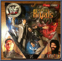 William Regal vs Mick Foley from WWF Titan Tron Live - Ringside Rivals - Series 2 manufactured by Jakks Pacific [Front]