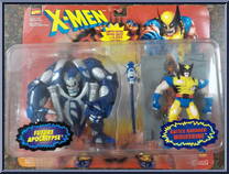 Apocalypse (Future) & Wolverine (Battle Ravaged) from X-Men - Canadian 2-Pack - Series 3 manufactured by Toy Biz [Front]