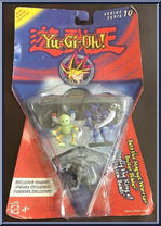 Beta the Magnet Warrior / Buster Blader / Gazelle the King of Mythical Beasts from Yu-Gi-Oh! - Mini 10 manufactured by Mattel [Front]