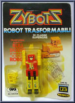 Bulldozer (Yellow / Red) from Zybots - Basic Series manufactured by Remco [Front]