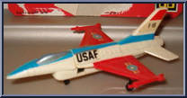 F-16 Fighter Plane from Zybots - Basic Series manufactured by Remco [Loose]