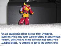 Rodimus Prime Vs Starscream Part I Comic Strip Panel #1