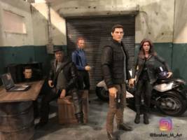 Ethan Hunt and IMF team (Luther Stickell, Benji Dunn and Ilsa Faust) w/ Dio (Misc) Custom Action Figure