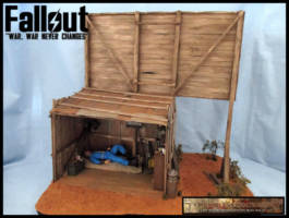 Vault Dweller shack (Fallout) Custom Diorama / Playset