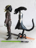 Predator vs Alien Jedi Sparring Pair (Alien vs Predator) Custom Action Figure [Left View]