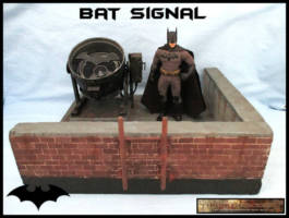 Batman - Bat Signal rooftop display (Batman) Custom Diorama / Playset