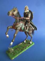 Rohirrim soldier on horse, custom and repaint of the toybiz Gamling figure (Lord of the Rings) Custom Action Figure