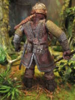 Gimli, fellowship of the Ring, axe-throwing figure by Toybiz (Lord of the Rings) Custom Action Figure