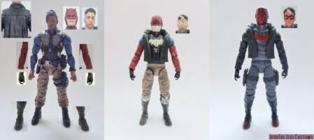 Red Hood (Batman) Custom Action Figure [Red Hood custom figure before and after]