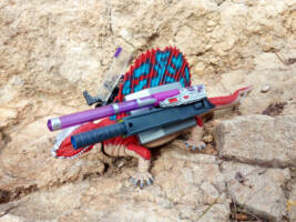 Drone with Dimetrodon; Dino Riders 3.75 (Dino Riders) Custom Action Figure