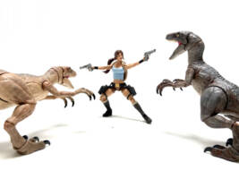 Lara Croft (Tomb Raider) (Tomb Raider) Custom Action Figure [Lara battling velociraptors]