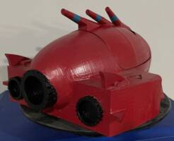 Genghis Rex Spaceship (Dinosaucers) Custom Vehicle [Back view]