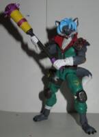 Anthro styled Zaran the fox (Fortnite) Custom Action Figure