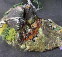 Volcanic Action Figure Base with Light-Up Lava (Star Wars) Custom Diorama / Playset