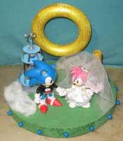 Sonic and Amy wedding cake topper (Sonic) Custom Diorama / Playset