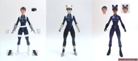 Catwoman (Batman) Custom Action Figure [Catwoman custom action figure before and after]