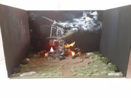 NECA Resident Evil Helicopter Crash (Resident Evil) Custom Diorama / Playset [NECA Resident Evil Helicopter Crash]