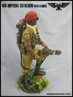 40K Imperial Catachan With Flamer ("V") Custom Action Figure