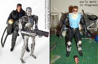Arnold Schwarzenegger (Battle Damaged T-850) - 7" Super Articulated (Terminator) Custom Action Figure