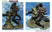 Aliens VS Predator Mini Diorama (Alien vs Predator) Custom Diorama / Playset
