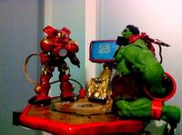 Ironman Vs Hulk. Green Energy Armor. (Iron Man) Custom Action Figure
