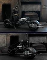 Batpod Batman | the Dark Knight | the Dark Knight Rises | Diorama (Movie Masters) Custom Diorama / Playset