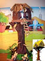 Asterix Village with Cacofonix's Treehouse (Independent Comics) Custom Miniature / Figurine