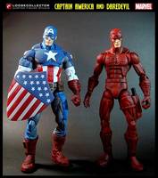 Captain America and Daredevil (Marvel Legends) Custom Action Figure