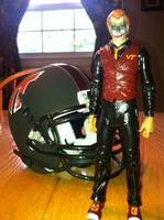 Hokie Joker- 2010 Virginia Tech Nike Pro Combat Version (Dark Knight) Custom Action Figure