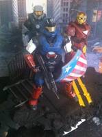 Halo Avengers Captain America (Halo) Custom Action Figure