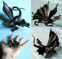 Black Dragon (Wizardry) Custom Miniature / Figurine
