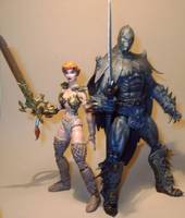 Medieval Witchblade vs Raven Spawn (Legendary Comic Book Heroes) Custom Action Figure
