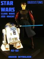 Anakin Skywalker Animated (Star Wars Clone Wars) Custom Action Figure