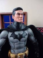 Arkham City Batman with Cloth Cape and Alternate Bruce Wayne Head (DC Universe) Custom Action Figure