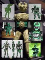 Green Hunter Beetle Borg (Power Rangers) Custom Action Figure