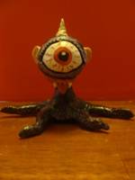 One Eyed,One Horned Purple Sea Monster (Original) Custom Miniature / Figurine