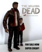 Lee Everett and Clementine from Telltale's the Walking Dead (Walking Dead) Custom Action Figure
