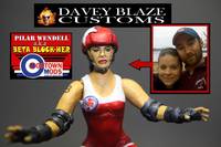 Pilar a.K.a. "Beta Block-Her"- Mobtown Mods - Charm City Roller Girls (Original) Custom Action Figure