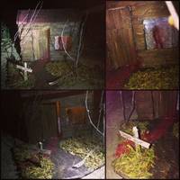 Eerie Shack/Cabin in the Woods Dio W/ Working Interior Light! (Walking Dead) Custom Diorama / Playset