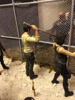 Walking Dead Season 3 Style Prison Fence Dio (Walking Dead) Custom Diorama / Playset