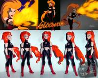 JLU Volcana (Justice League Unlimited) Custom Action Figure